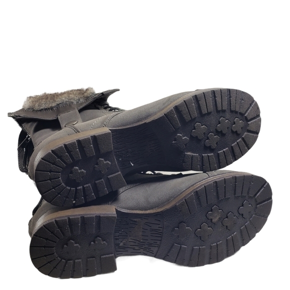 Just Fab Rhona Lace Up Faux Fur Boots Sz 6 - Picture 6 of 9